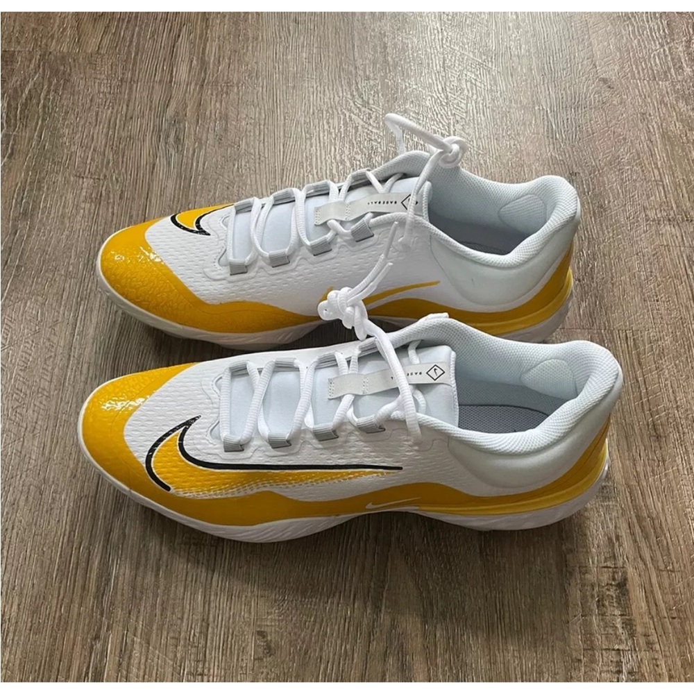 Nike Mens Alpha Huarache Elite 4 LW TB Baseball Cleat White Sz 15 DR6851-100